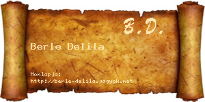 Berle Delila névjegykártya
